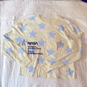 Women’s size S crop top long sleeve T-shirt. NASA